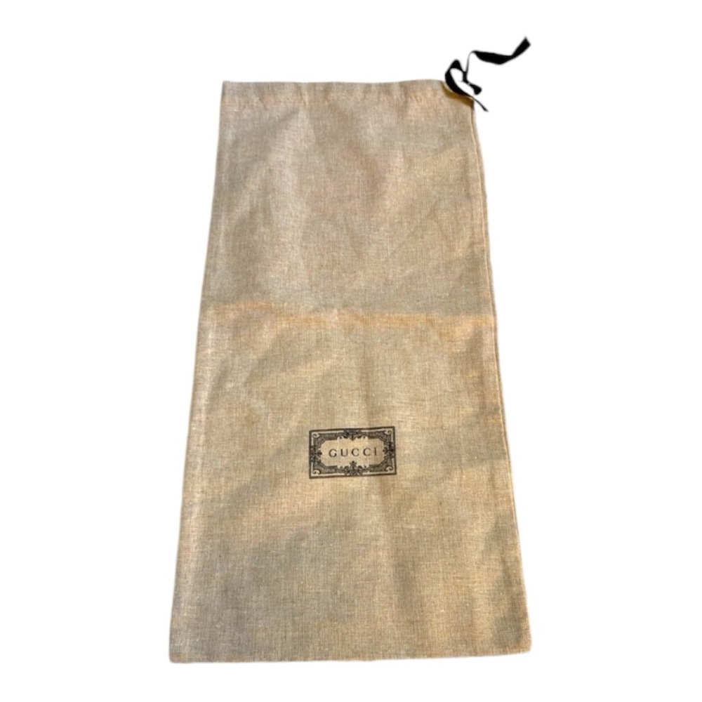 Gucci drawstring dust bag with logo 17.5 in